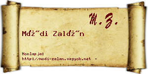 Módi Zalán névjegykártya