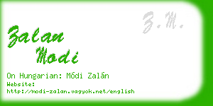 zalan modi business card