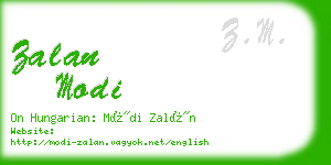 zalan modi business card